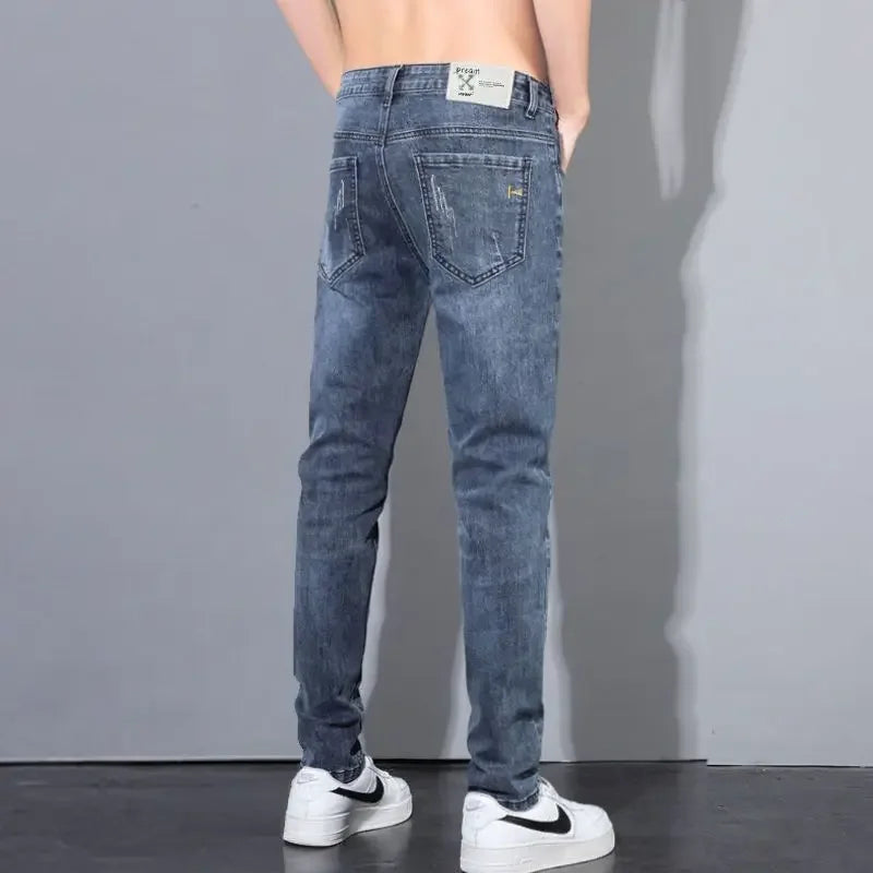 New 2023 Korean Street Harajuku Stretch Denim Jeans S Clothing Luxury