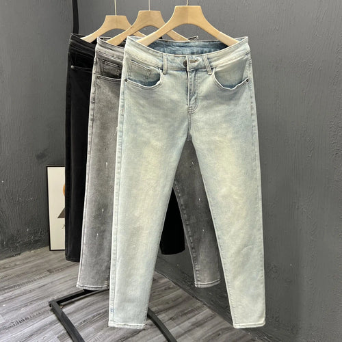 New Arrival Men’s Casual Spring and Autumn Denim Slim Fit Stretch