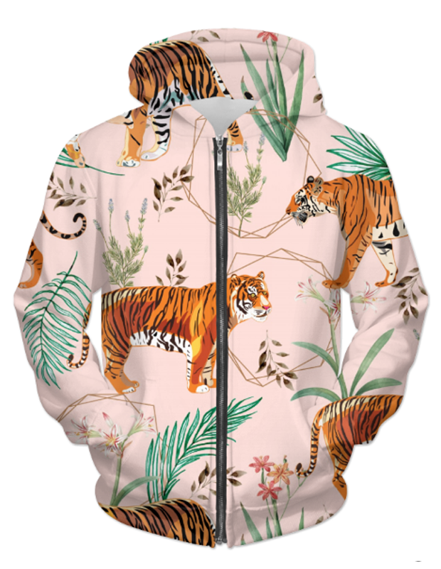 Tropical &amp; Tiger UNISEX ZIP HOODIE