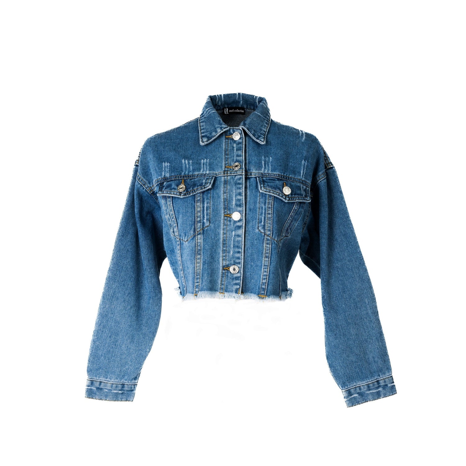 Love Birds Cropped Jeans Jacket