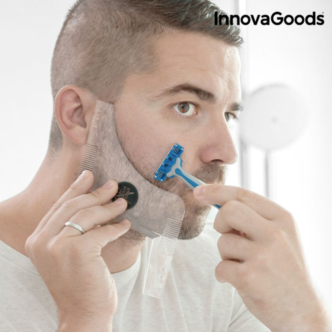 Hipster Barber Beard Template for Shaving InnovaGoods