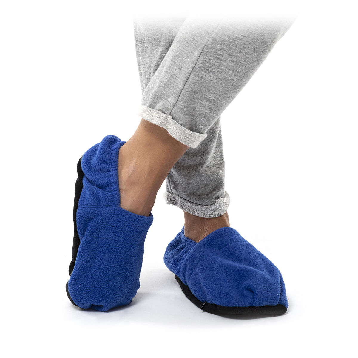 Microwavable Heated Slippers InnovaGoods Blue