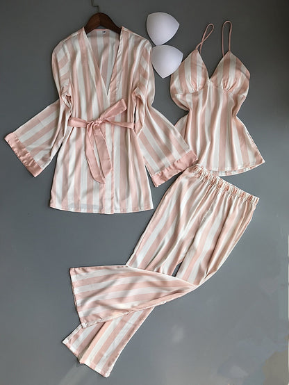 Women Pajamas Sets 3 Pieces Fashion Spaghetti