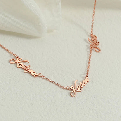 Multiple Name Necklace - personalized name necklace