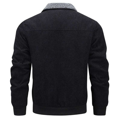 Winter Lapel Fleece Jacket With Pockets Warm