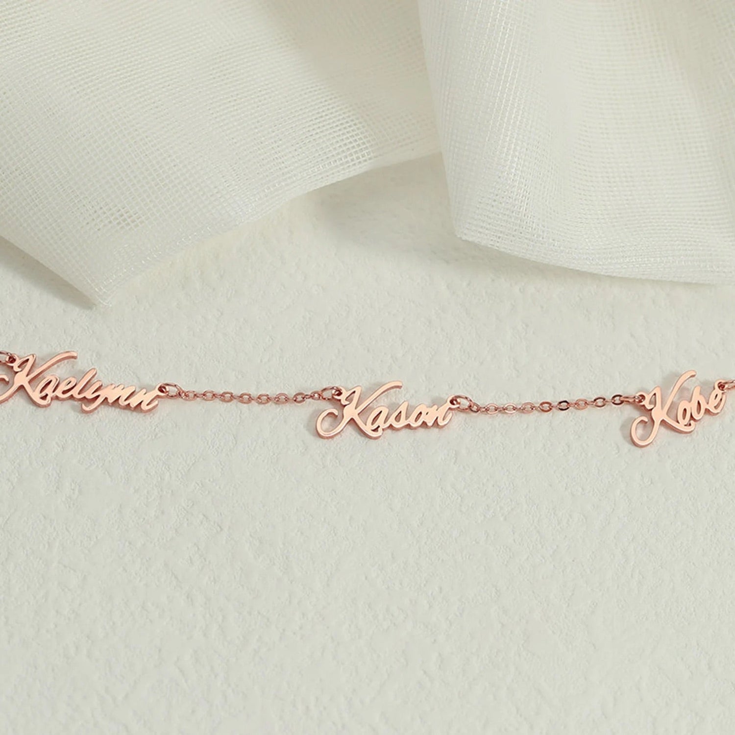 Multiple Name Necklace - personalized name necklace