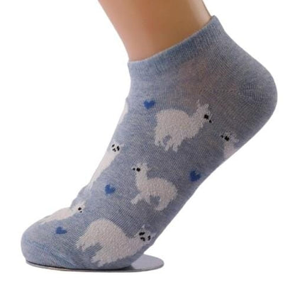 Alpaca Love No-Show Cotton Socks