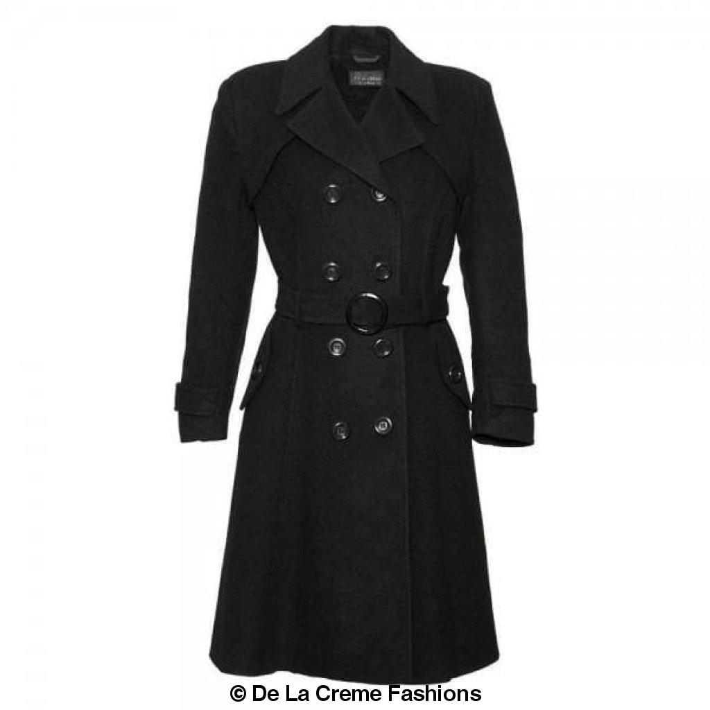 Wool Blend Double Breasted Coat (1201)