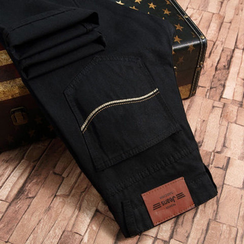 Loose Straight Casual Work Jeans For Men - RADA LONDON