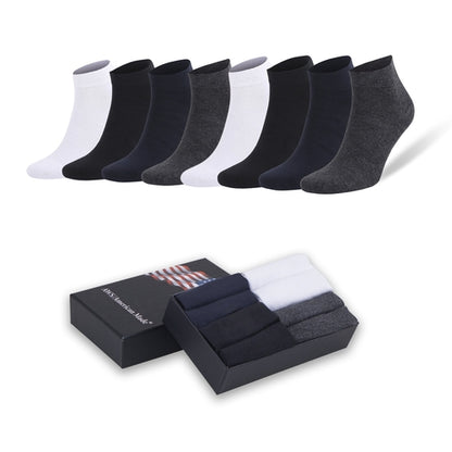 8 Pairs - Bamboo Low Cut Ankle Socks for Men Breathable and Odor Free