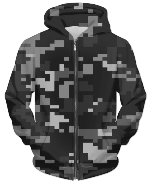 Camofludge 10 UNISEX ZIP HOODIE