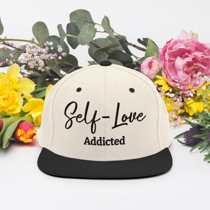 Self Love Addicted Snapback Hat with Embroidery