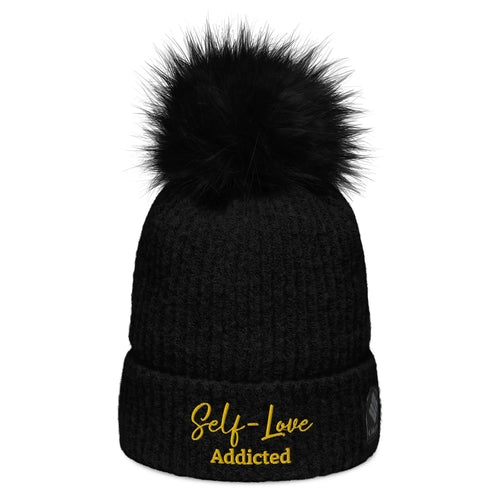 Winter Hats -  Self Love - Columbia pom-pom beanie with Embroidery