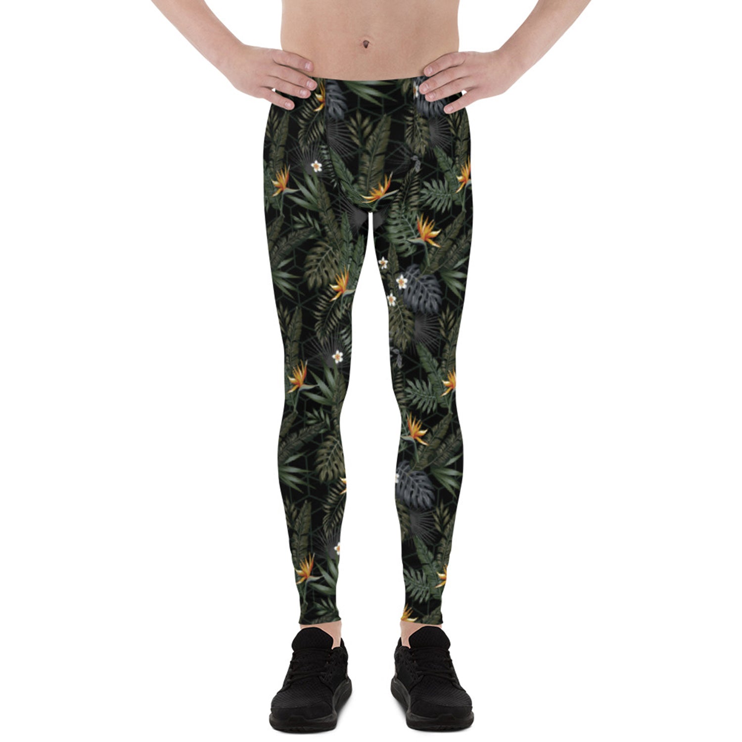 Bird of Paradise Mens Black Leggings