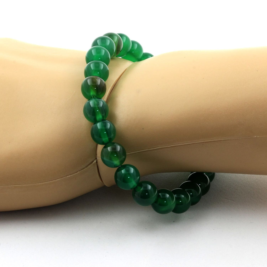 Green Agate Bracelet 8 mm Beads.