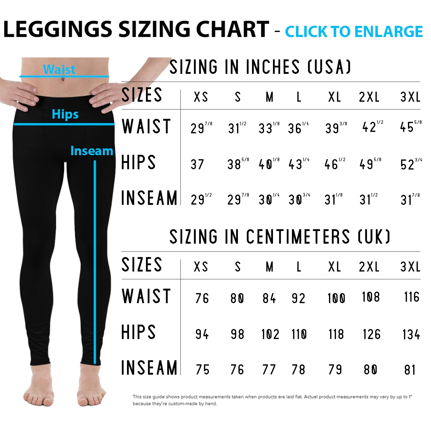 Music Notes Black Leggings for Men