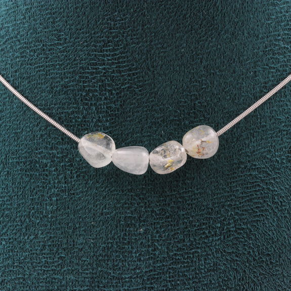 Topaz from Brazil 4 beads necklace.