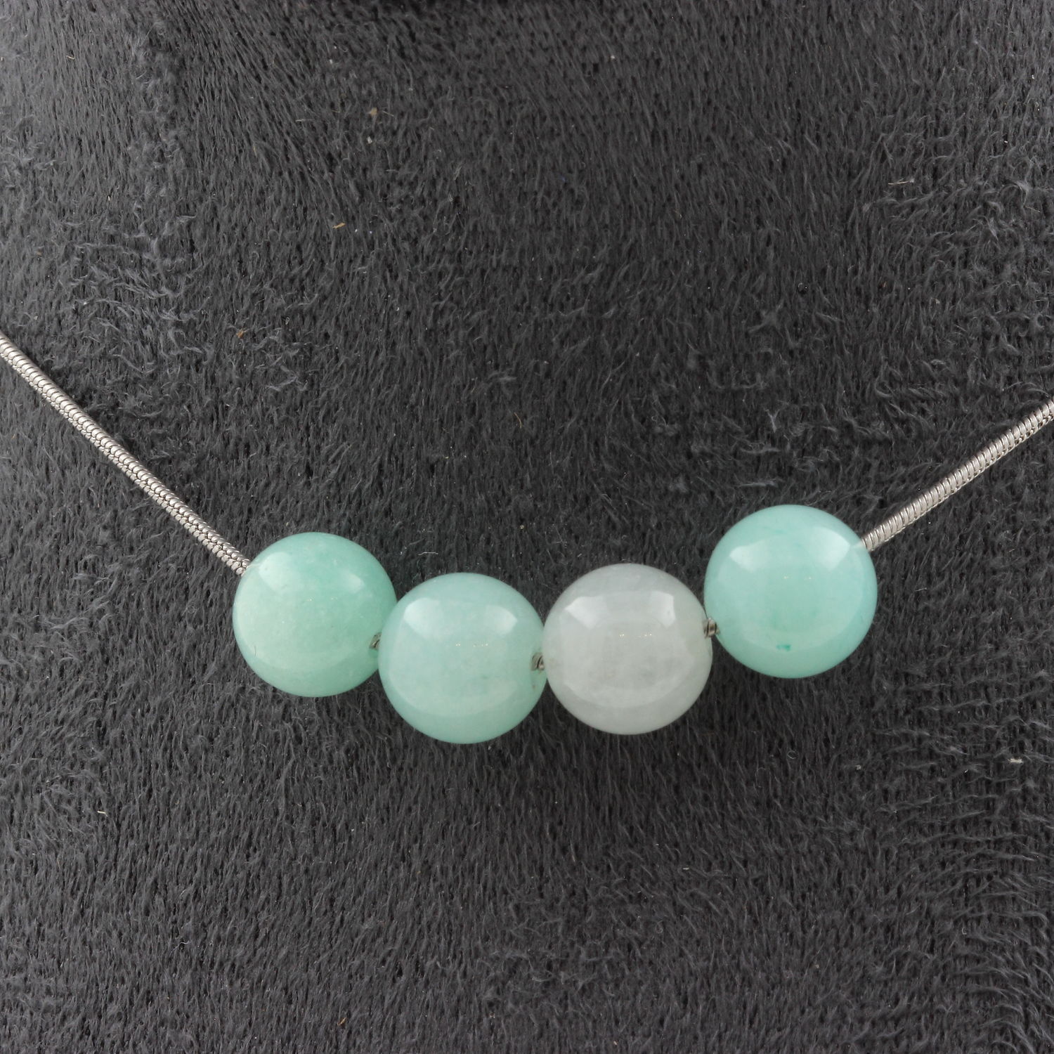 Amazonite 4 beads 8 mm necklace