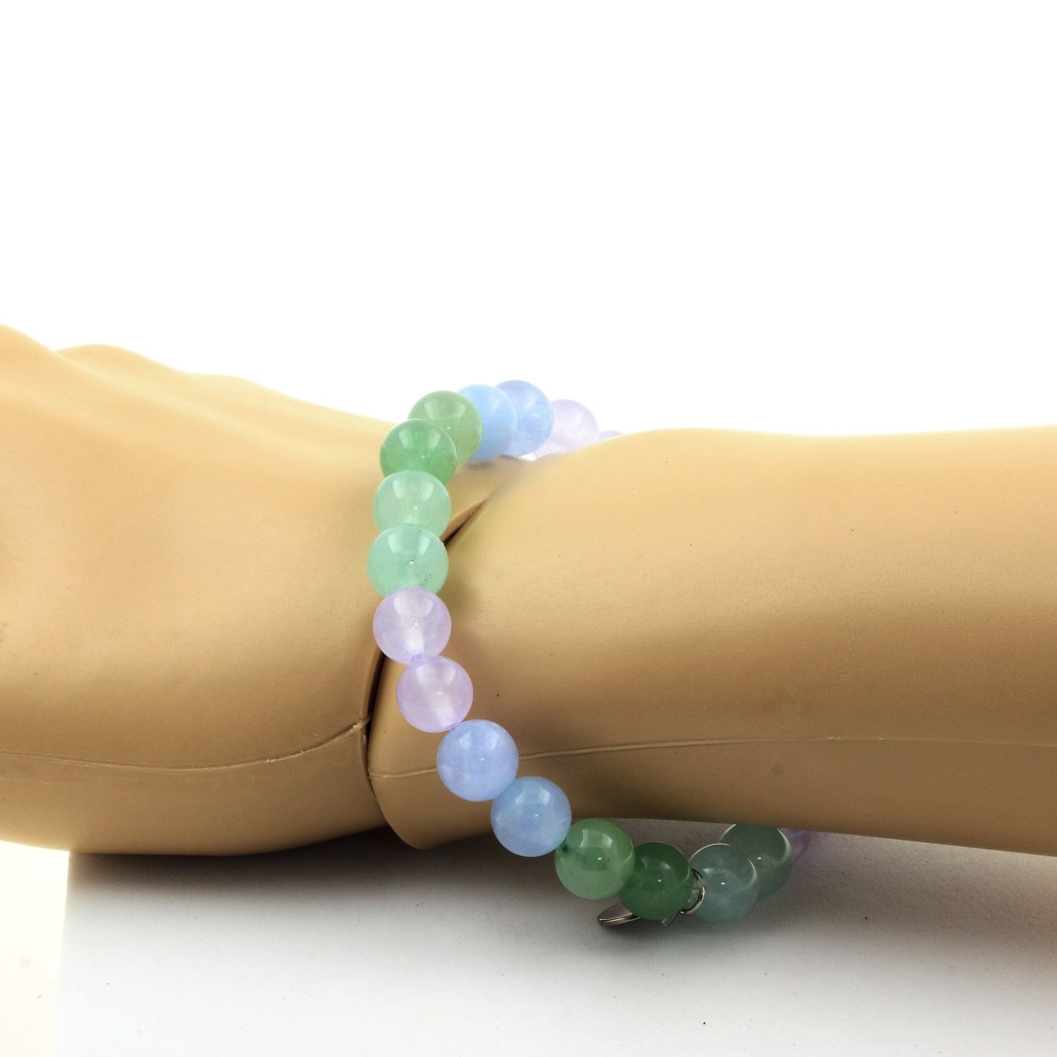 Angelite + Aventurine + Aquamarine + Lavender Chalcedony Bracelet