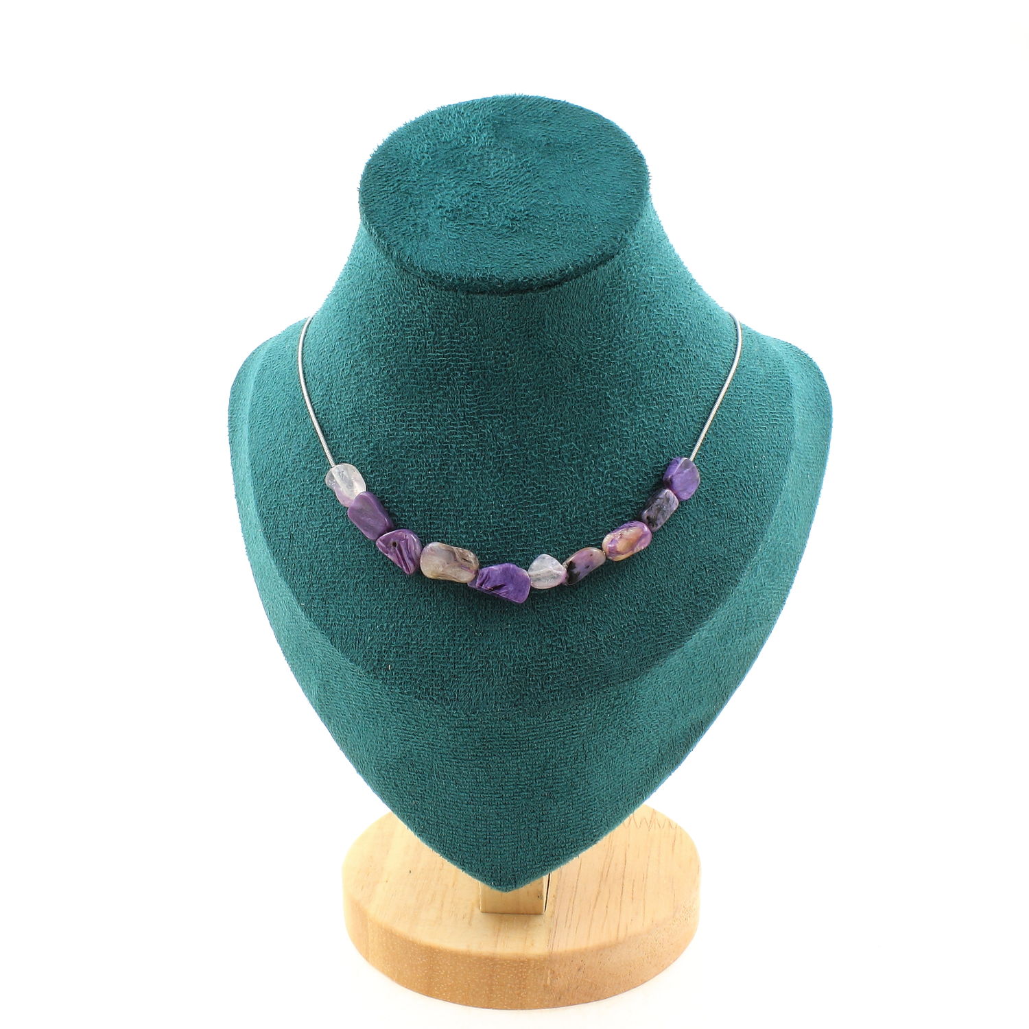 Charoite from Russia 10 beads necklace