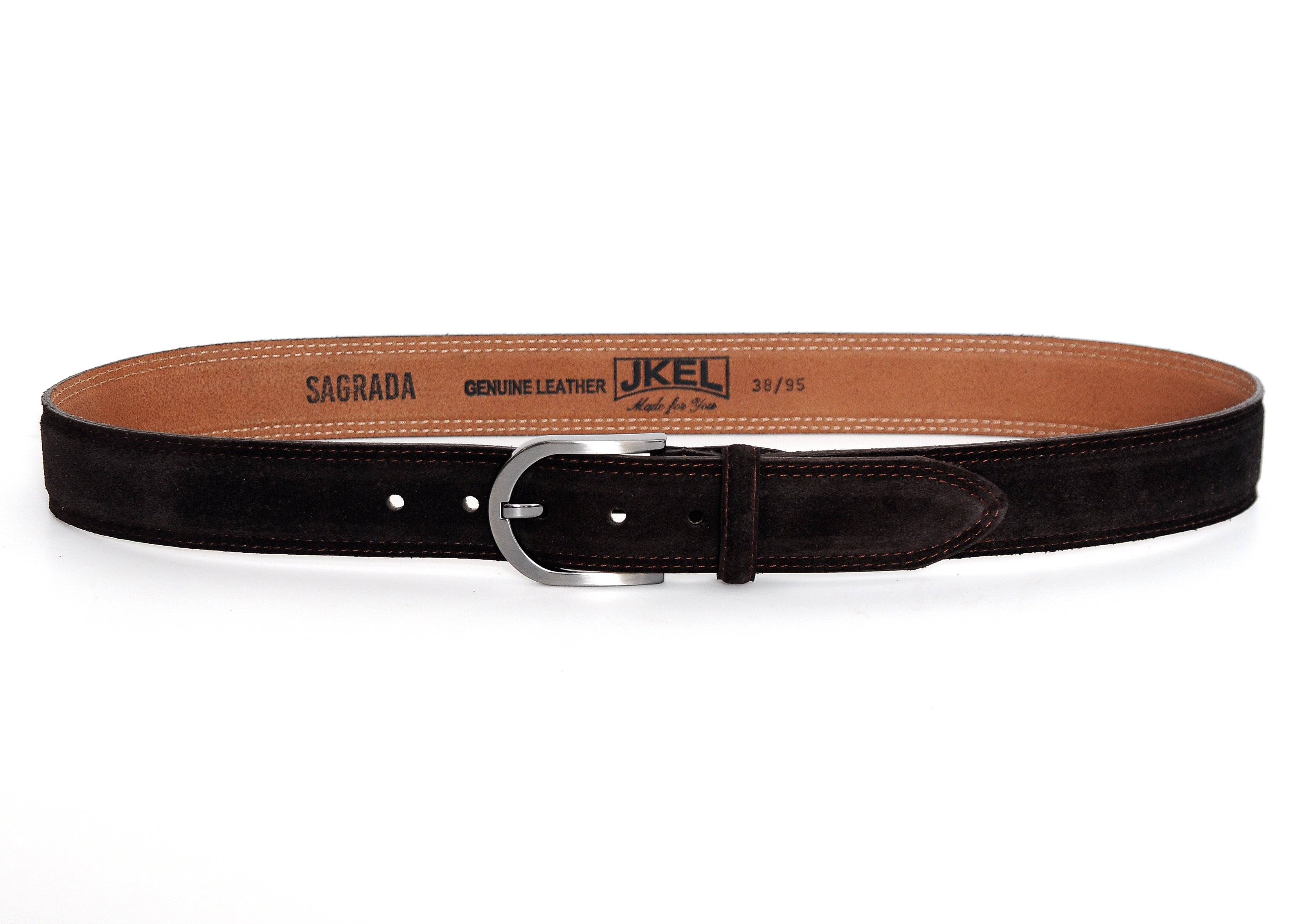 Sagrada Dark Brown Suede Belt