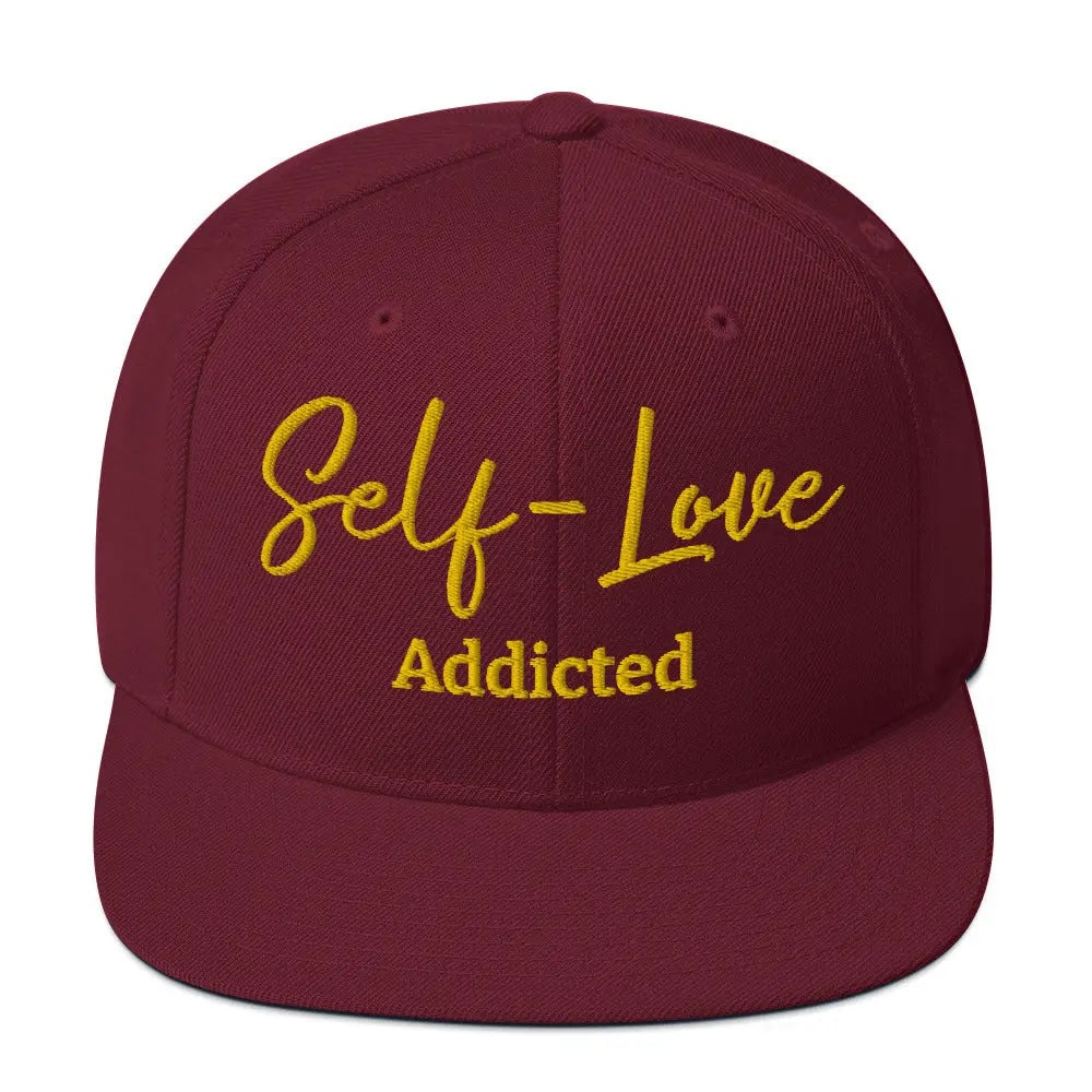 Self Love Addicted Snapback Hat with Embroidery