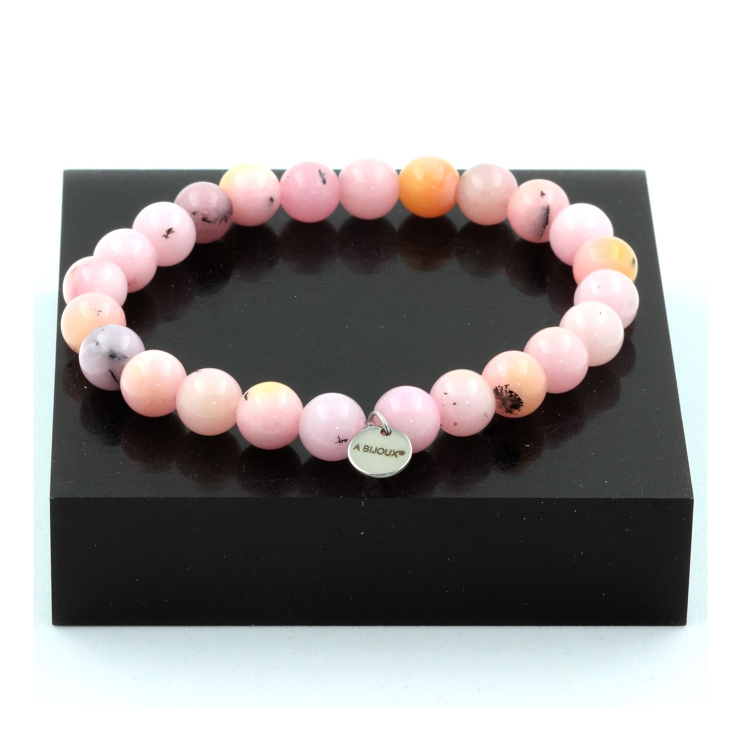 Pink Opal Bracelet 8 mm Beads.