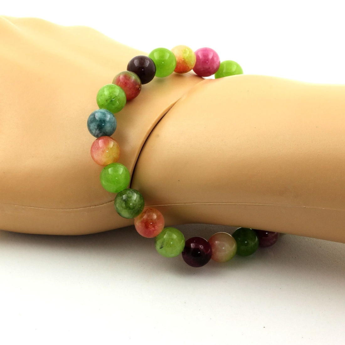 Multicolor Tourmaline + Watermelon Tourmaline + Peridot Bracelet