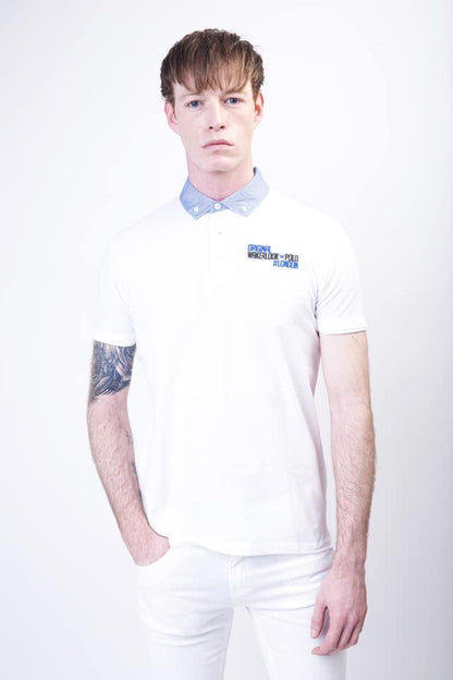 Wakerlook Polo shirt with denim collar