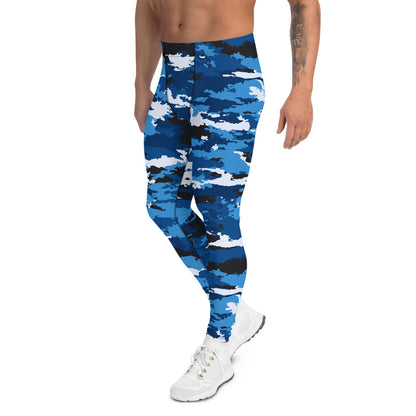 Blue Camo Leggings for Men