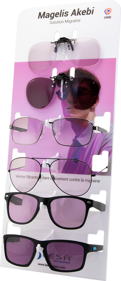Akebi Clips and Glasses for Migraine, 6 pc