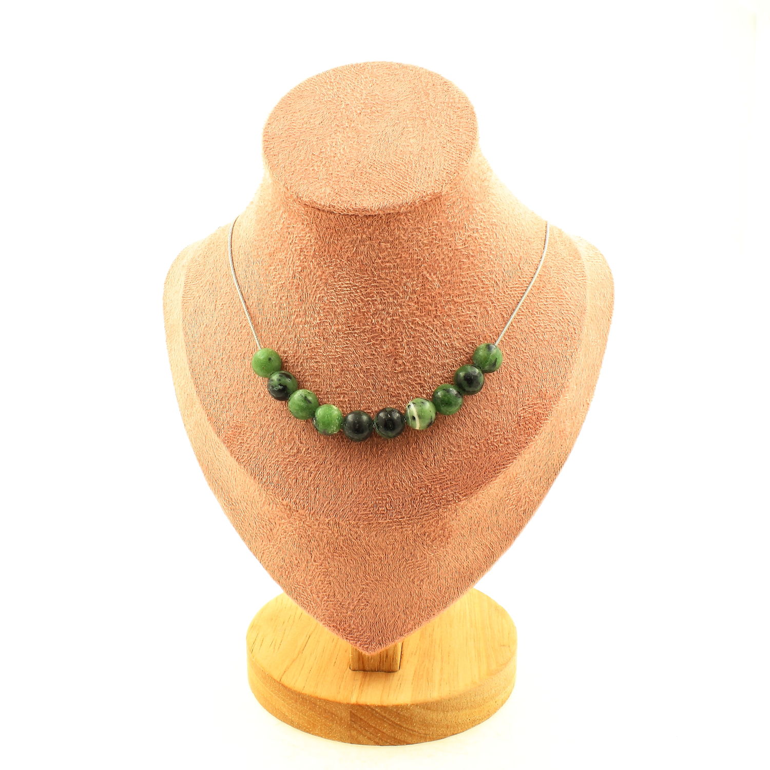 Epidote from Australia 8 mm 10 beads necklace