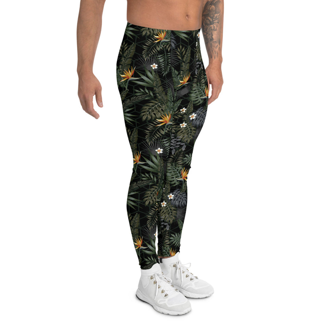 Bird of Paradise Mens Black Leggings