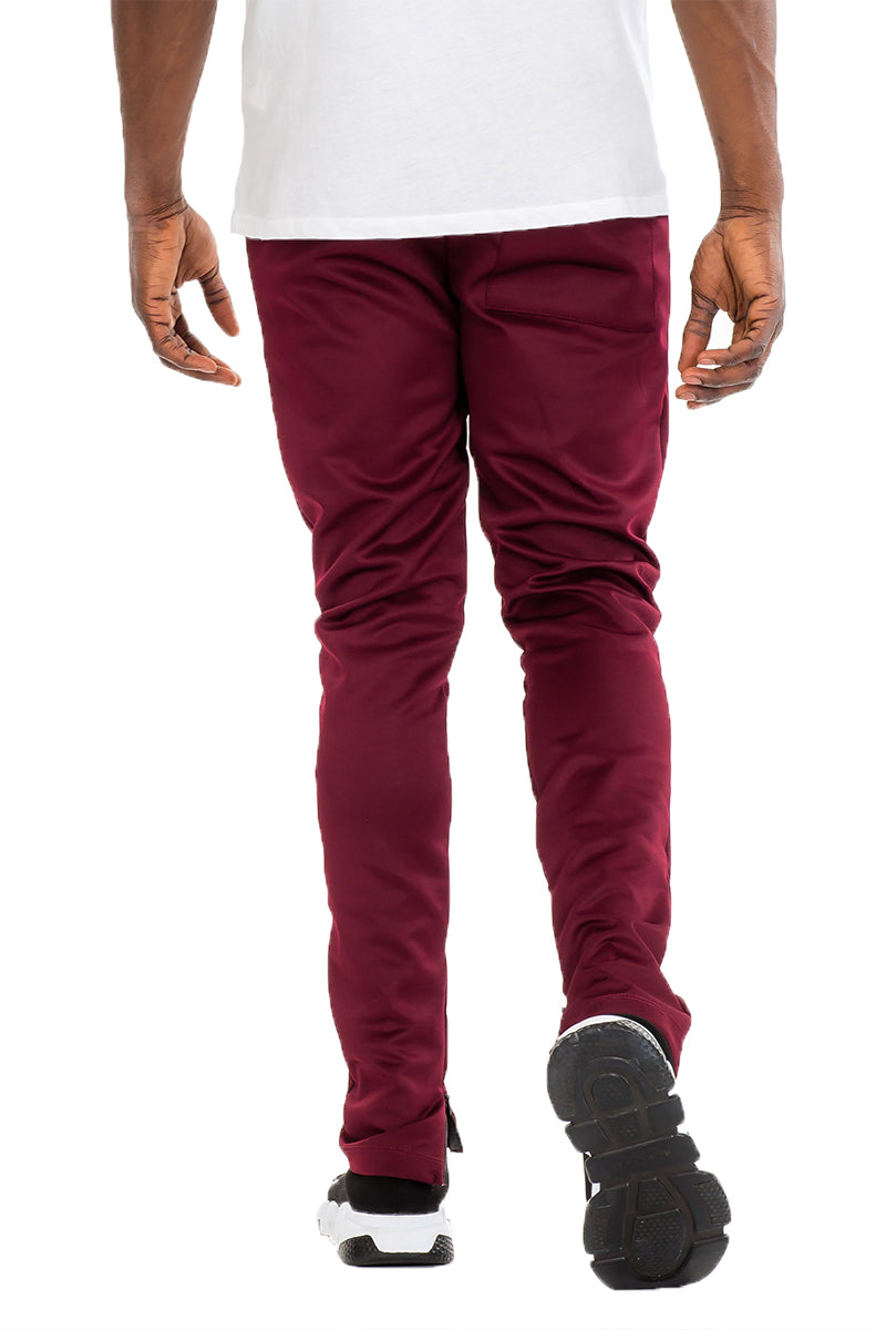 SIMPLE TRACK PANTS- BURGUNDY