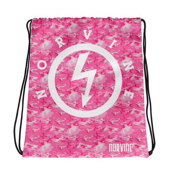 Lightning Pink Camo drawstring bag