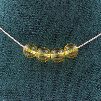 Citrine 8 mm 4 beads necklace