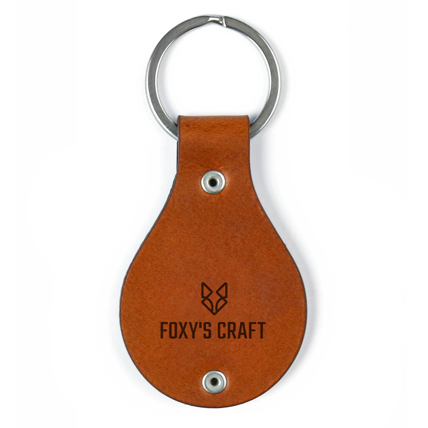 Leather keychain with engraving – Girls on fire