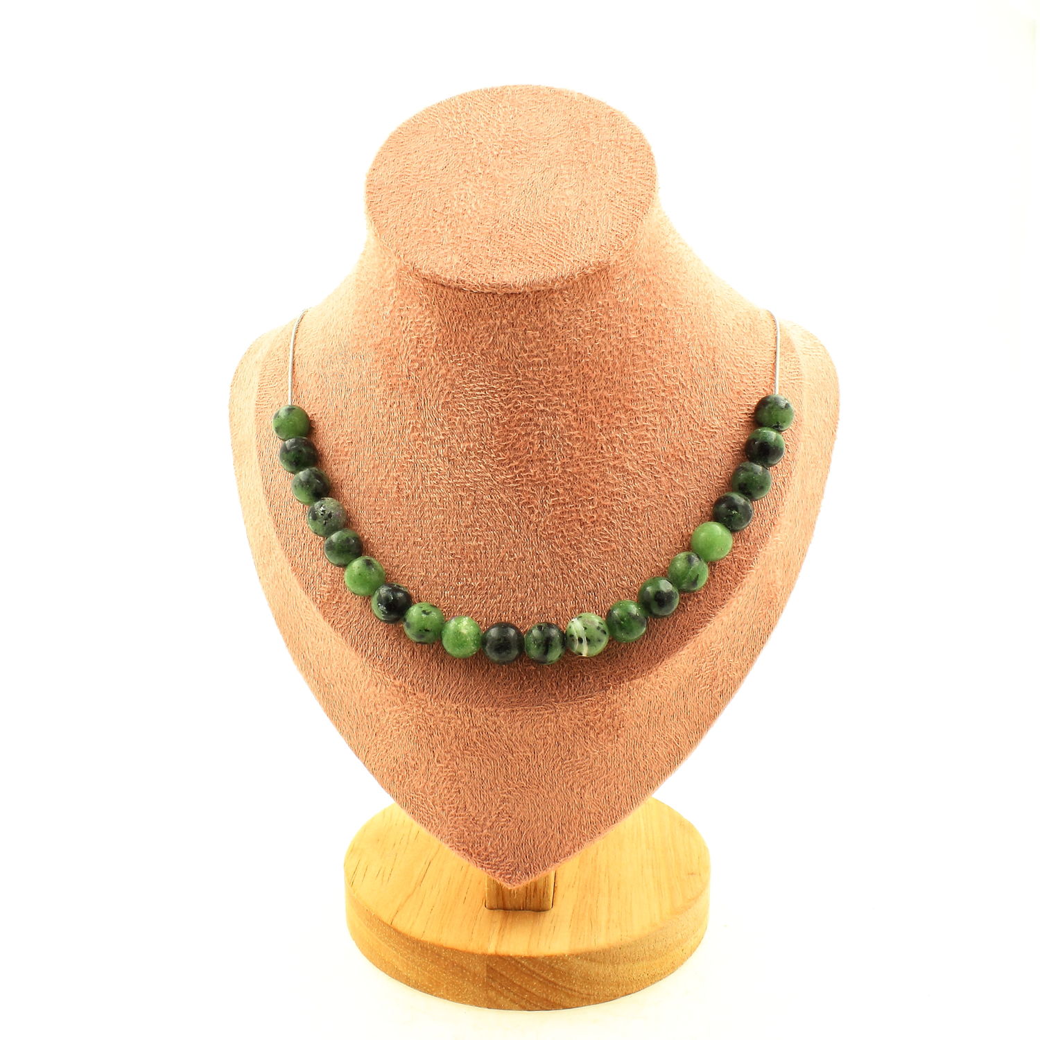 Epidote from Australia 8 mm 20 beads necklace