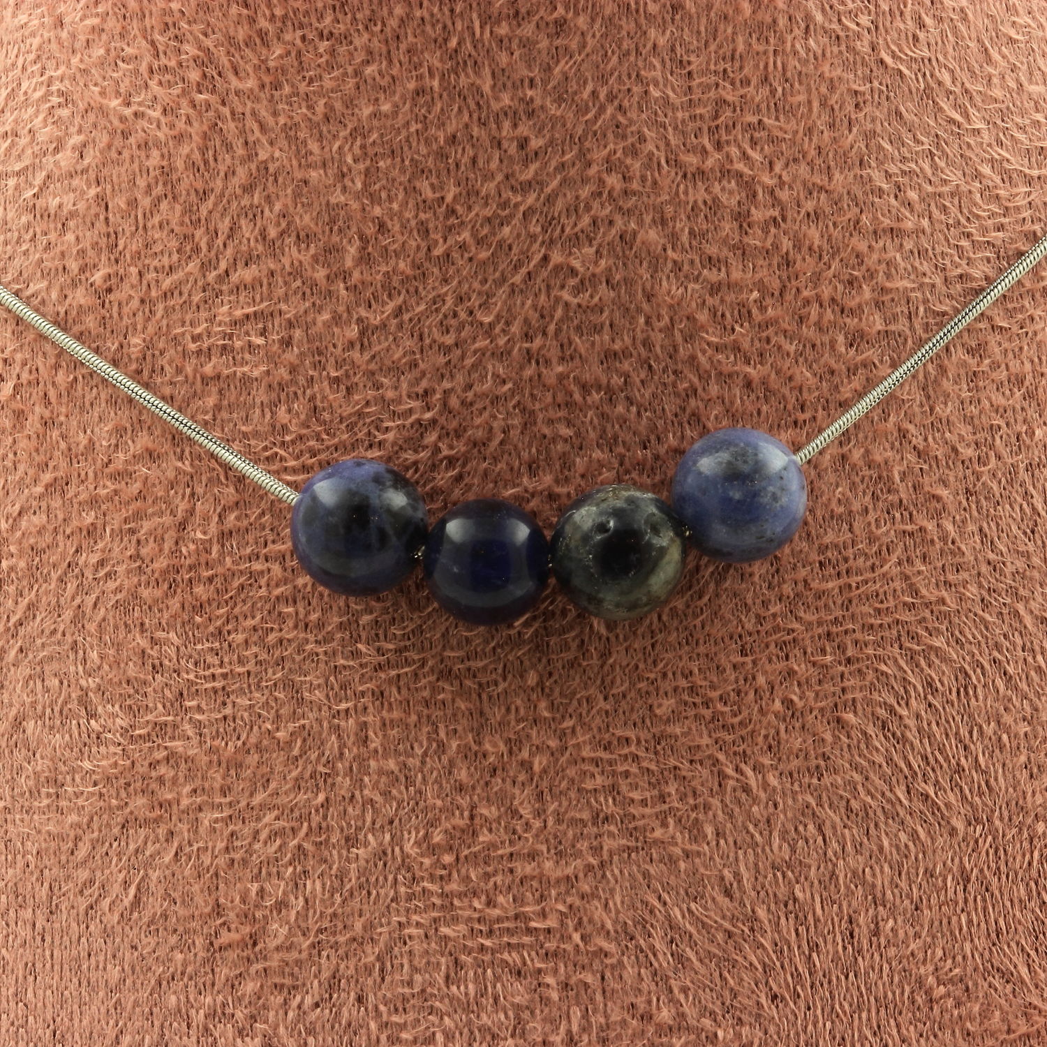 Sodalite 8 mm 4 beads necklace.