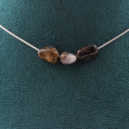 Pietersite from the USA 3 beads necklace.