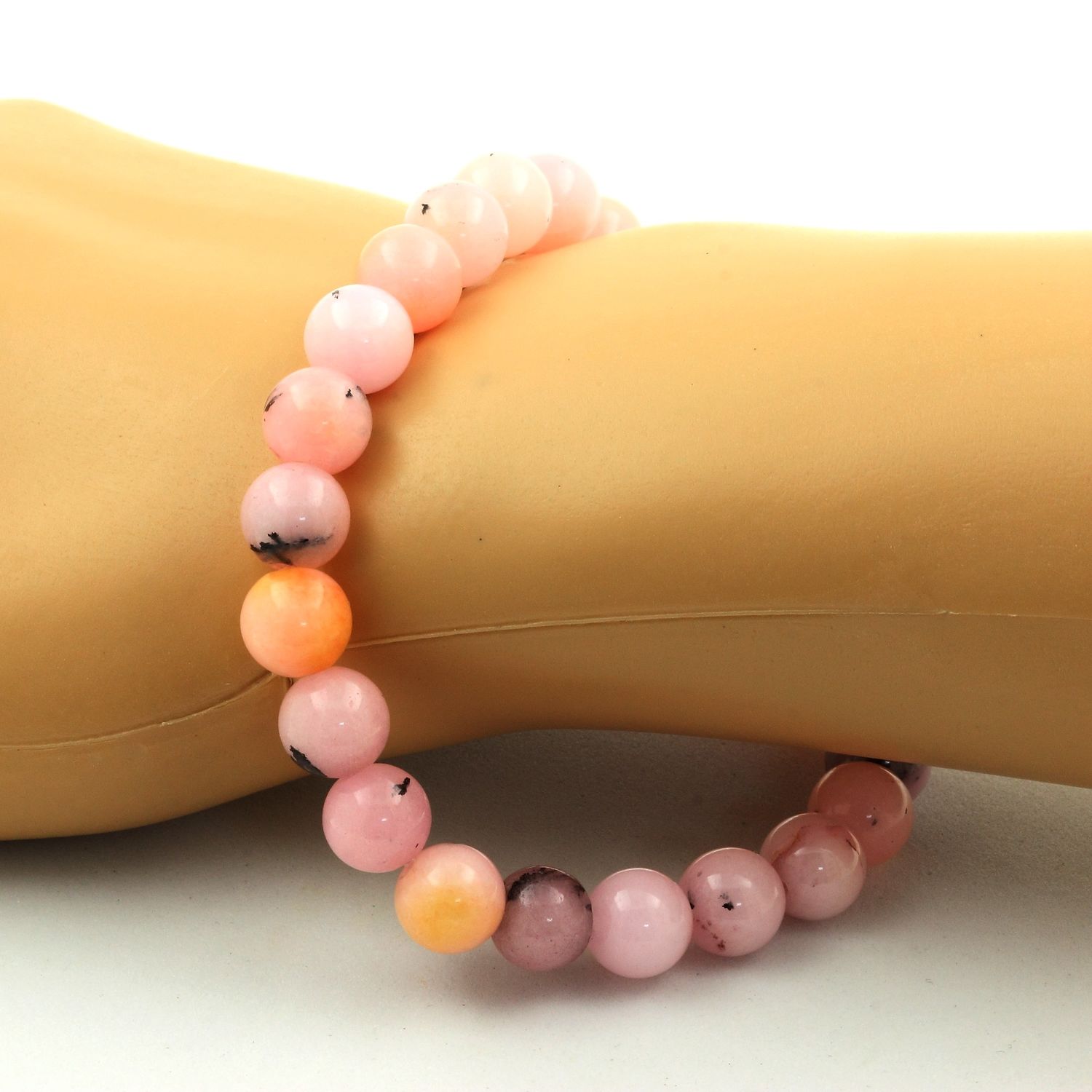 Pink Opal Bracelet 8 mm Beads.