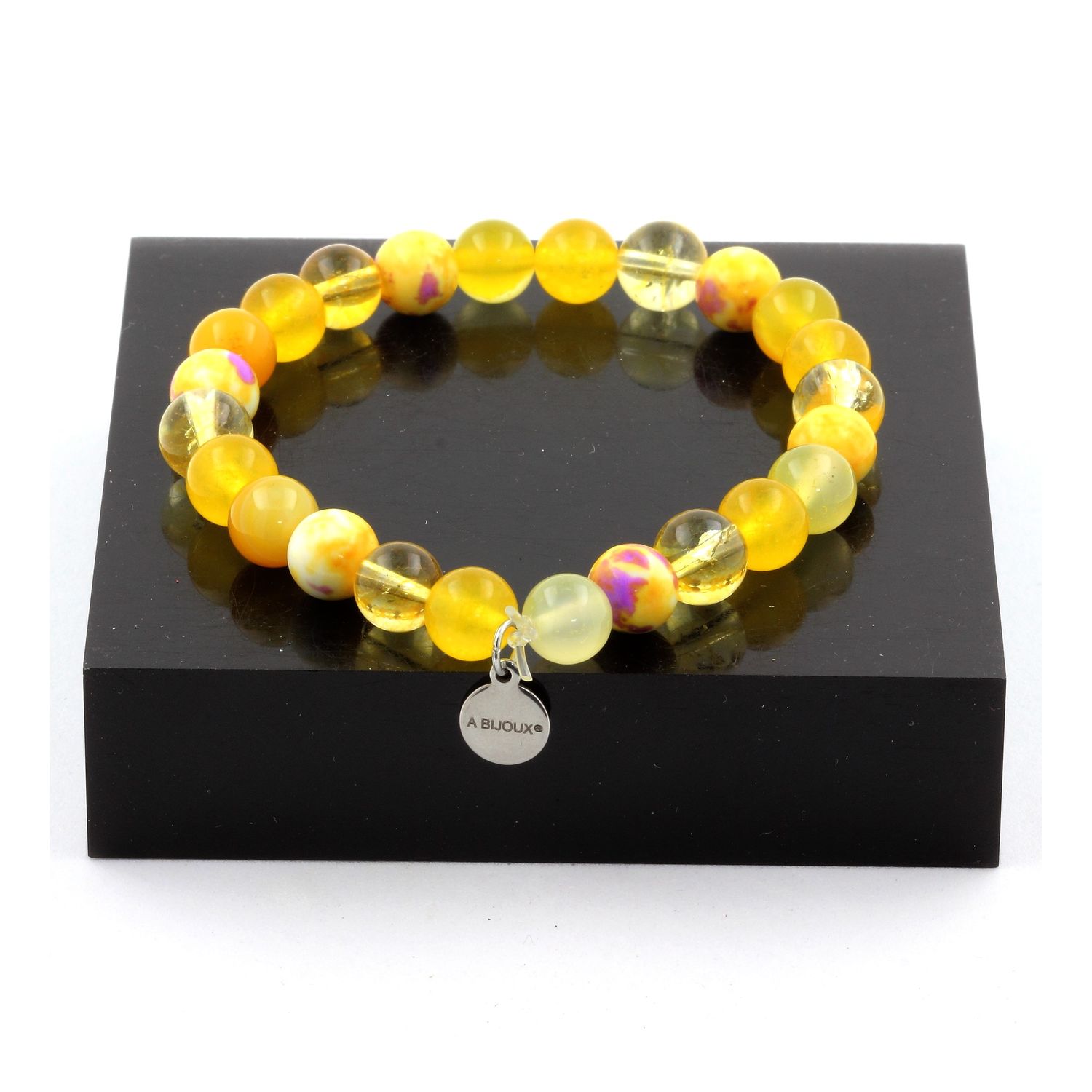 Citrine+Yellow Agate+Yellow Sardonyx+Purple Yellow Jasper Bracelet