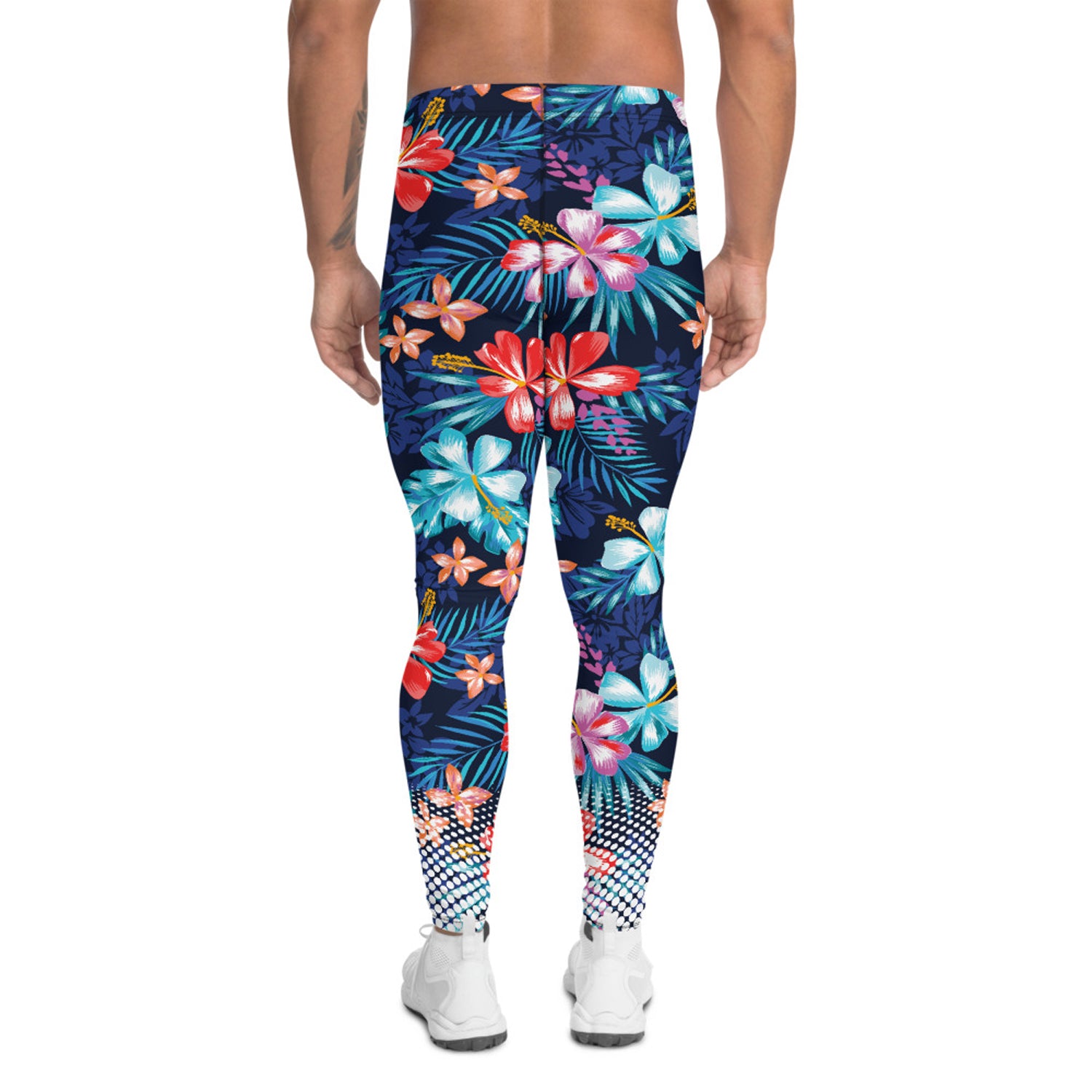 Hawaii Surf Leggings for Men with Fade White