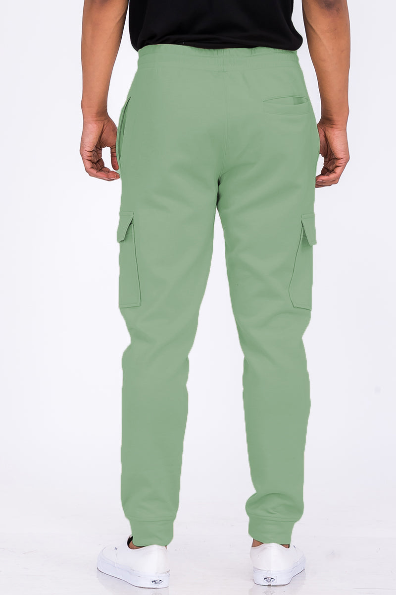 Cotton Blend Cargo Joggers