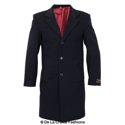 De La Creme MAN - Wool &amp; Cashmere Blend Formal Security Overcoat