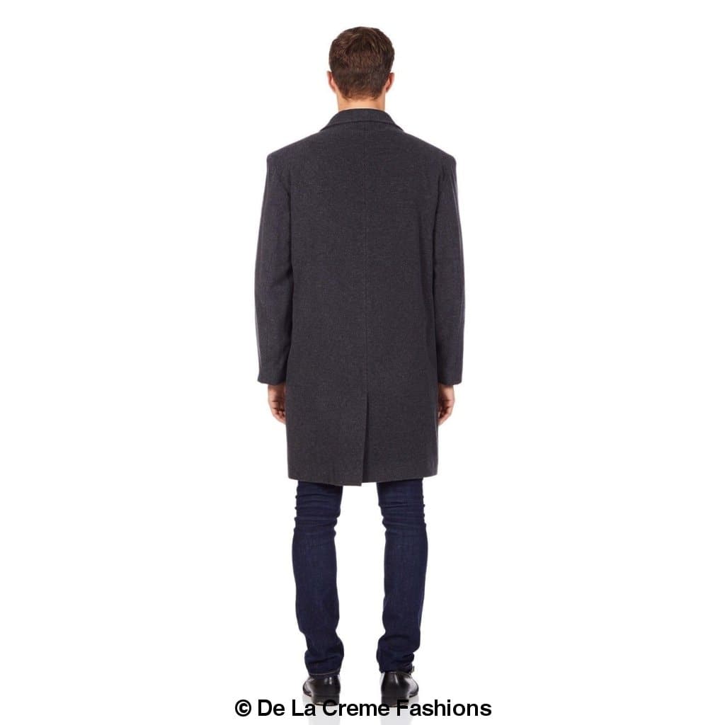 De La Creme MAN - Wool &amp; Cashmere Blend Formal Security Overcoat