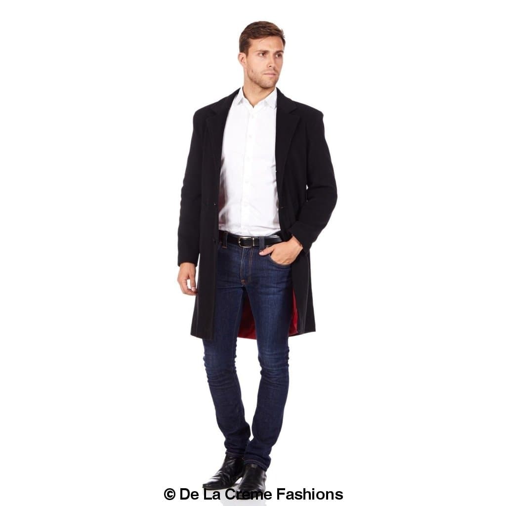 De La Creme MAN - Wool &amp; Cashmere Blend Formal Security Overcoat