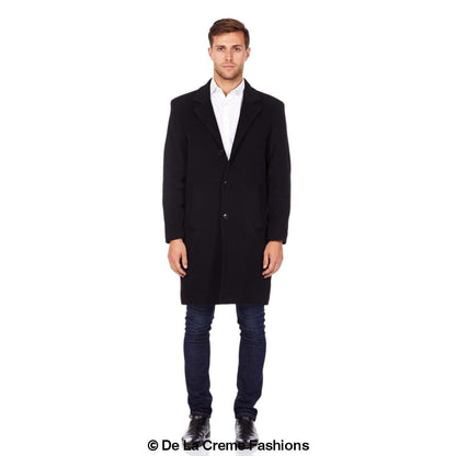 De La Creme MAN - Wool &amp; Cashmere Blend Formal Security Overcoat