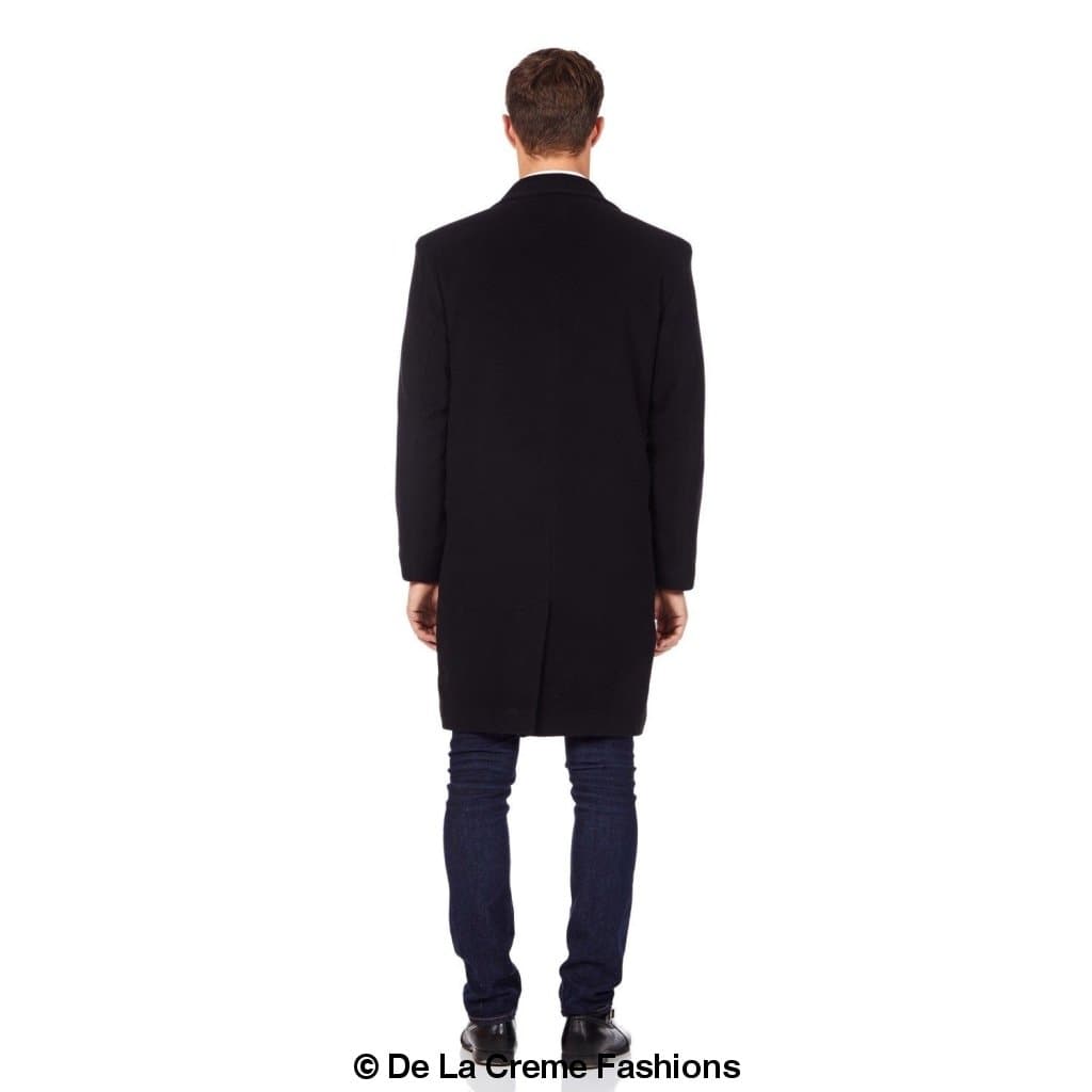 De La Creme MAN - Wool &amp; Cashmere Blend Formal Security Overcoat