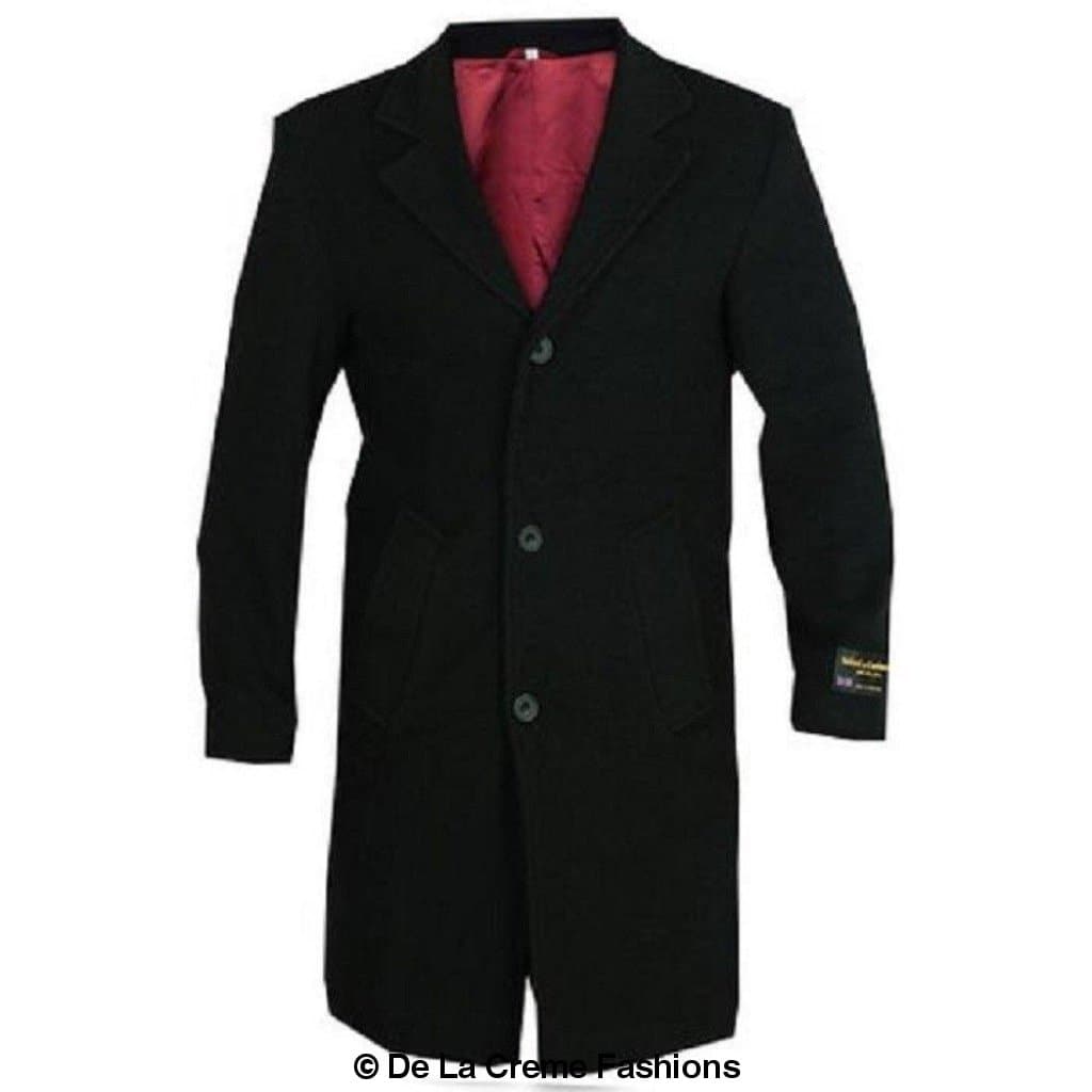 De La Creme MAN - Wool &amp; Cashmere Blend Formal Security Overcoat